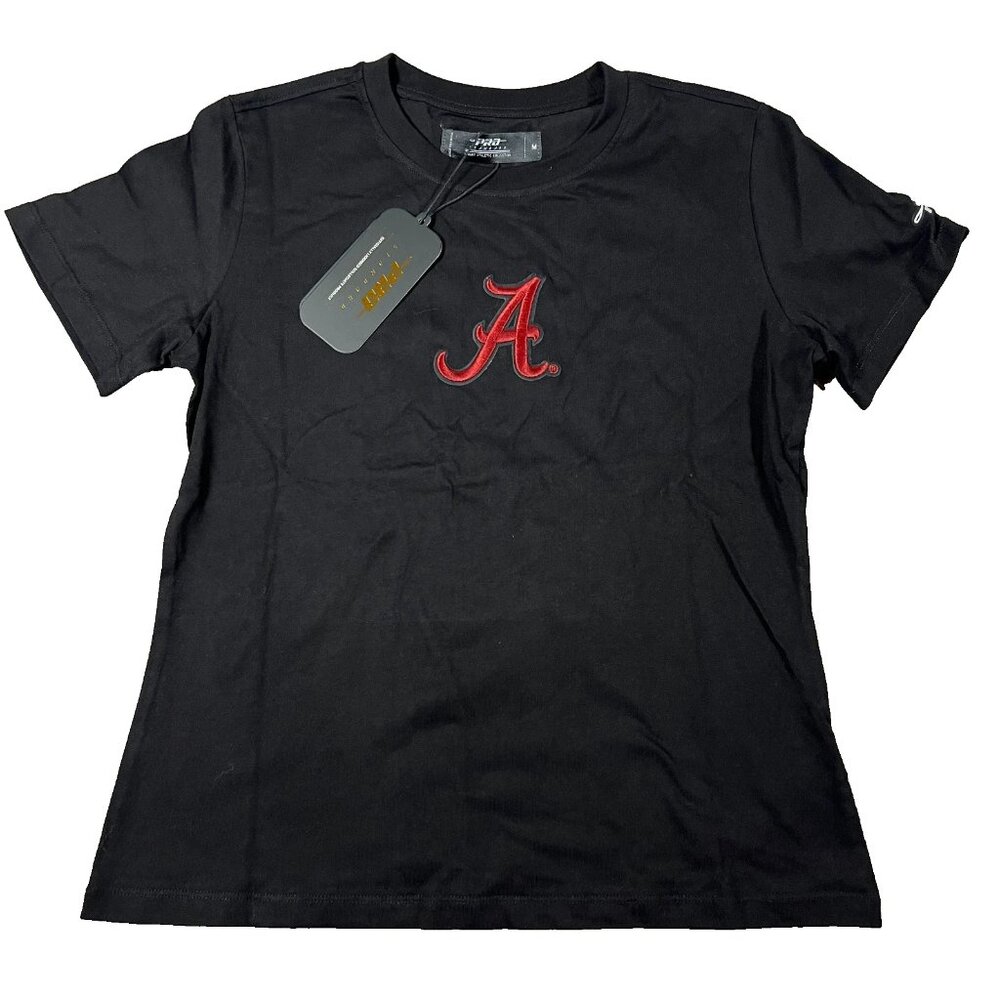 Pro Standard Womens‎ Medium Black Alabama Crimson Tide Logo Football T-Shirt NWT